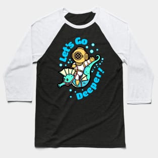 Deep Sea Hilarity: The Hilarious Diver's Adventure Baseball T-Shirt